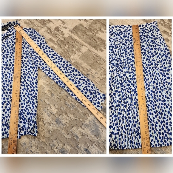 Vintage Givenchy 2-Peice skirt and blouse set.  Blue green white.  Size 6/8. - Picture 13 of 16